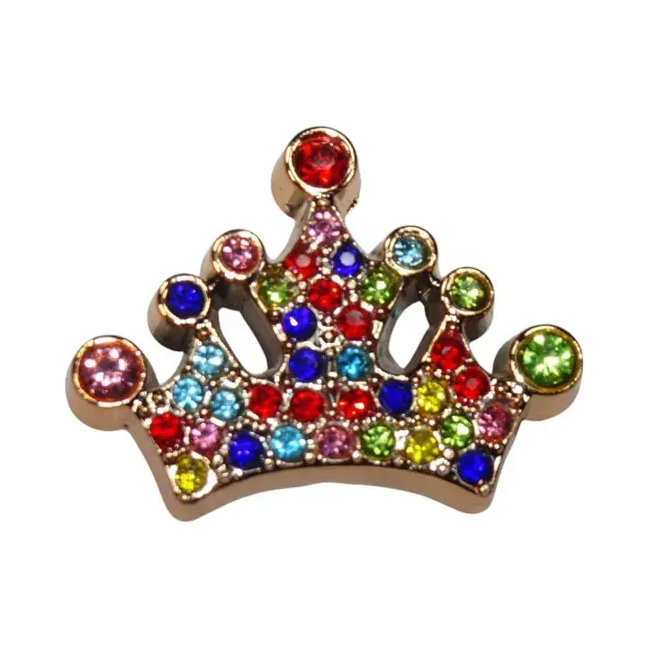 Shoe charm - Gem gold crown