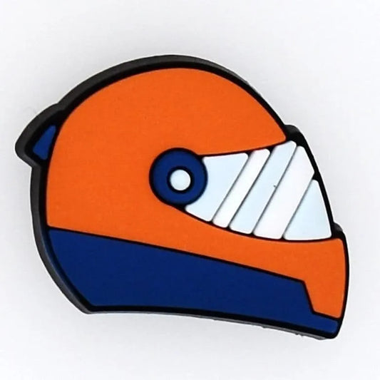 Racing Car Helmet Shoe Charm