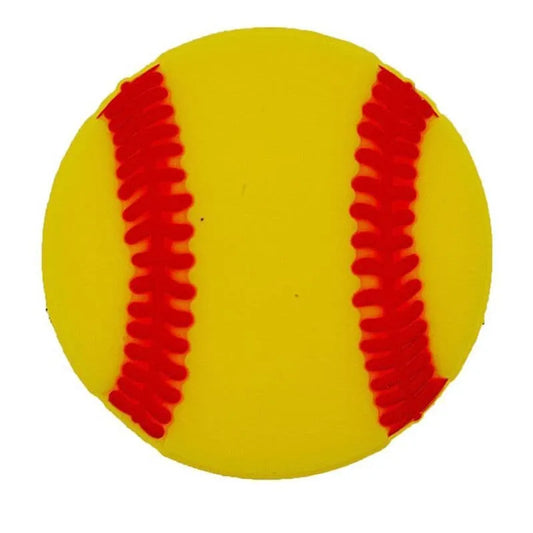 Baseball Yellow, Red Stitch Shoe Charm