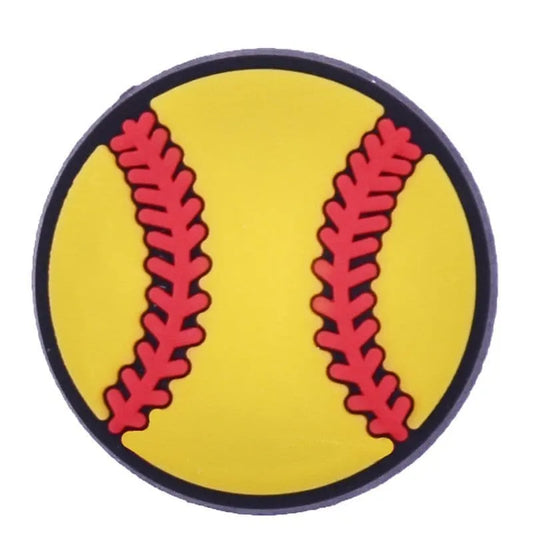 Baseball Yellow Full Shoe Charm