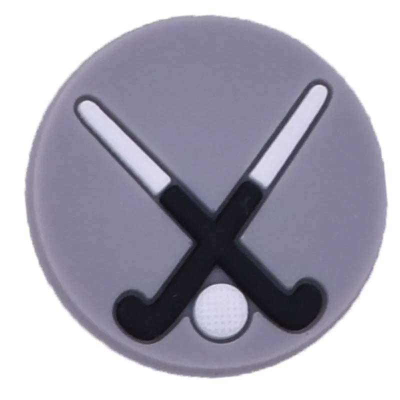 Hockey Sticks & Ball Shoe Charm