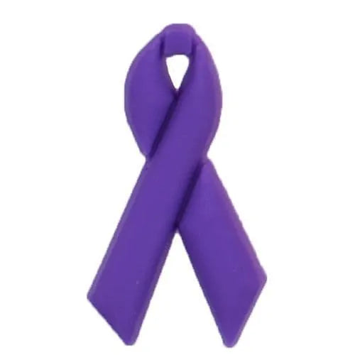 Pancreatic Cancer Purple Ribbon Shoe Charm