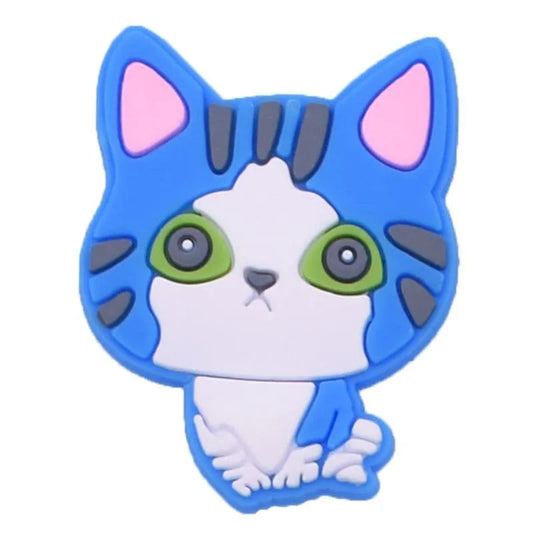 Kitten Blue With Pink Ears Shoe Charm