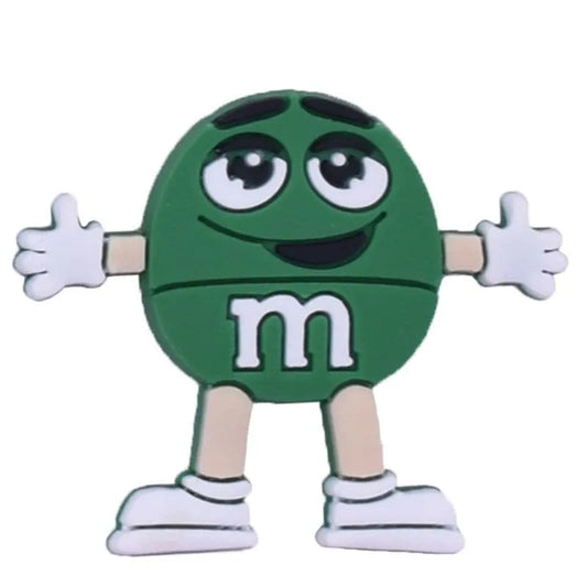 M And M'S Arms Wide Green People Character Shoe Charm