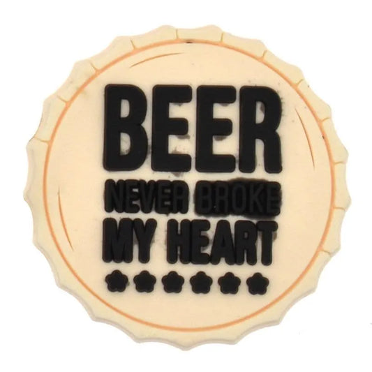Beer Never Broke My Heart Beermat Shoe Charm