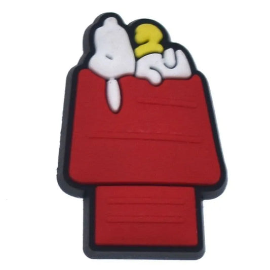 Snoopy Sleeping On Doghouse Shoe Charm