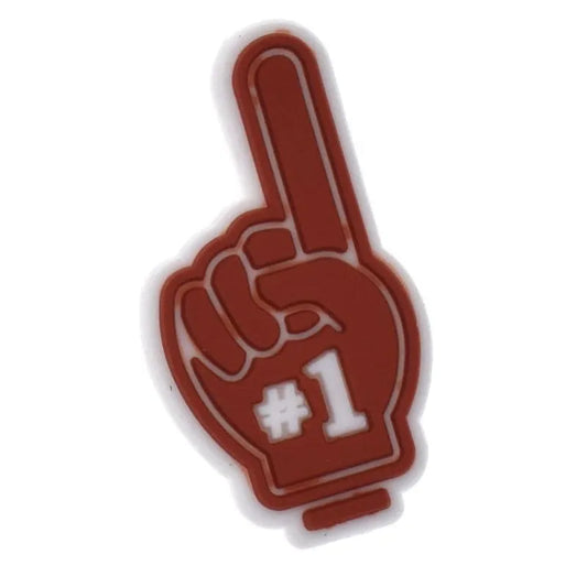 Number 1 Fan Hand Glove Shoe Charm