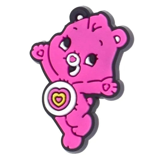 Love hearts bear shoe charm
