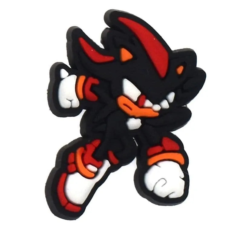 Shadow Running From Sonic Shoe Charm
