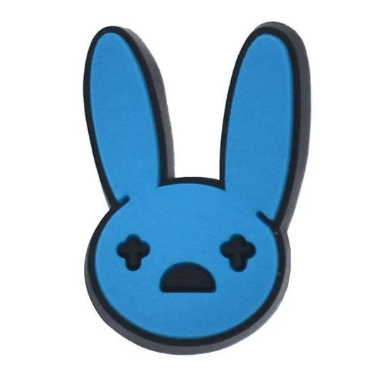 Blue Bunny Face From Bad Bunny Shoe Charm