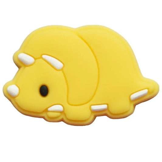Dinosaur Yellow Baby Horns Shoe Charm