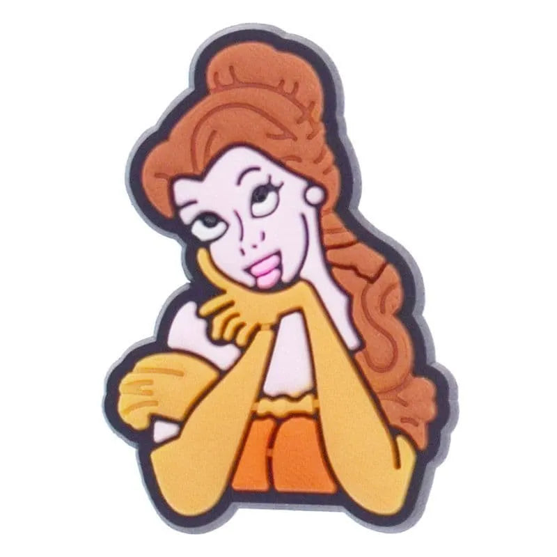 Brown Hair Princess Shoe Charm