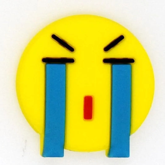 Emoji Heavy Crying Big Tears Shoe Charm