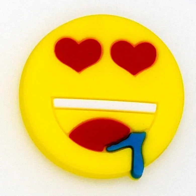 Emoji Heart Eyes shoe charm