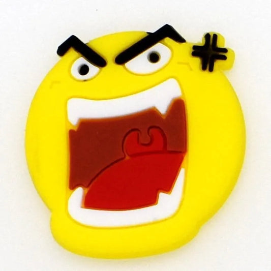 Emoji Angry Big Mouth Shoe Charm