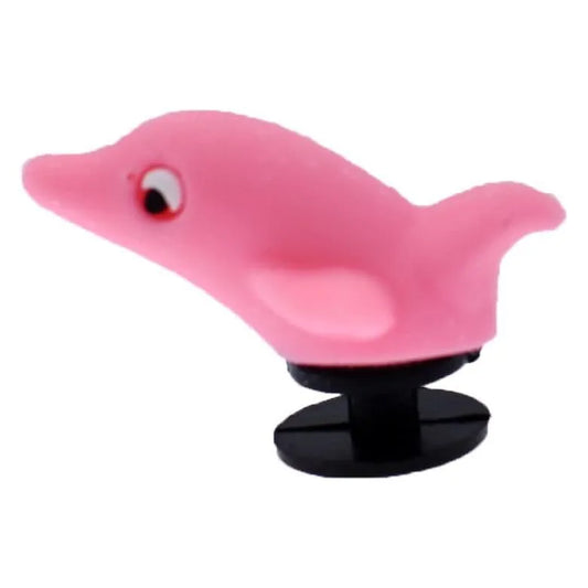 3D Dolphin jumps pink shoe charm