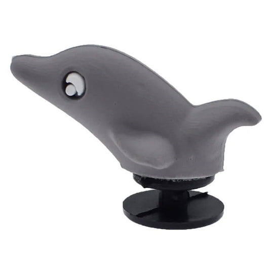 3D Dolphin jumps grey shoe charm