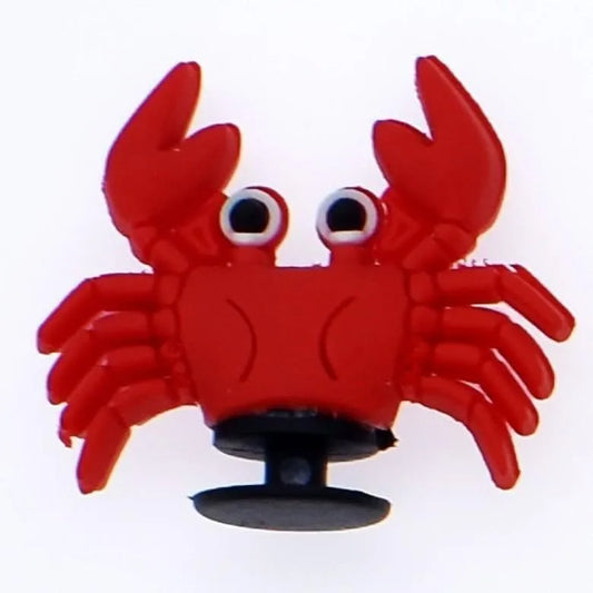 3D Red crab shoe charm