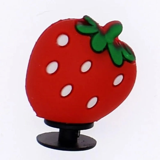 3D Strawberry red shoe charm