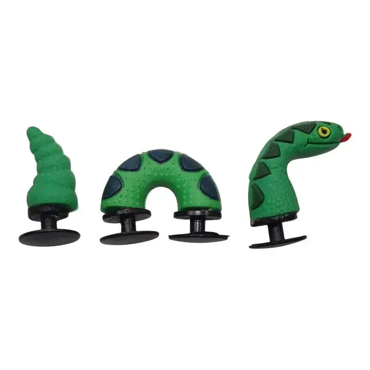 3D Green Snake 3 piece set stand shoe charm