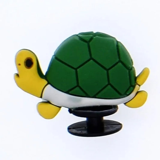 3D Tortoise green shoe charm