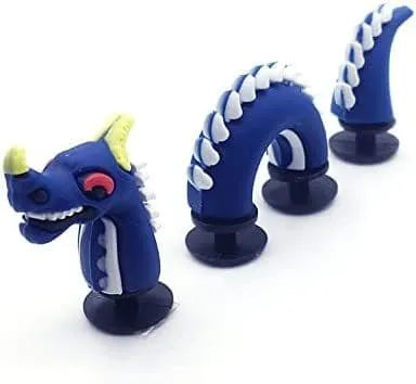 3D Dragon 3 parts blue shoe charm