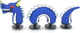 3D Dragon 3 parts blue shoe charm
