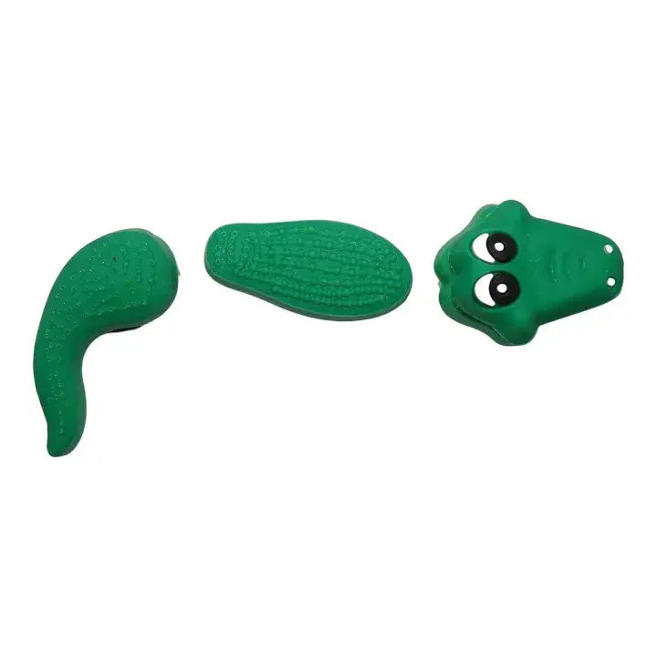 3D Crocodile 3 parts green shoe charm