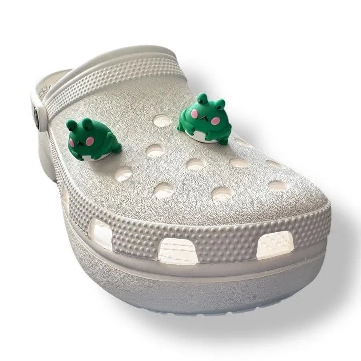 3D Frog green shoe charm