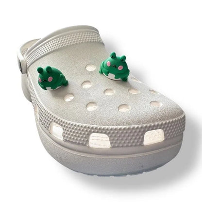3D Frog green shoe charm
