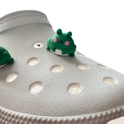 3D Frog green shoe charm