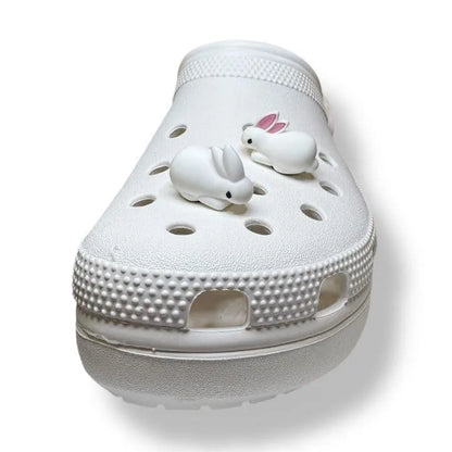 3D White Rabbit Shoe Charm