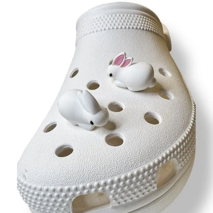 3D White Rabbit Shoe Charm