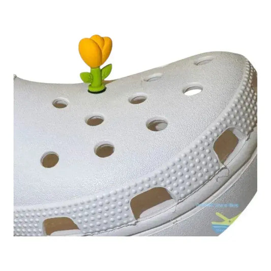 3D Yellow flower shoe charm