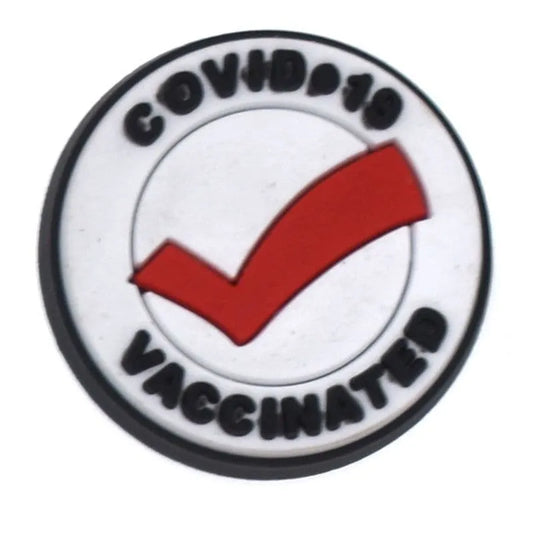 Covid 19 Ticked Vaccinated Badge Medical Care Shoe Charm