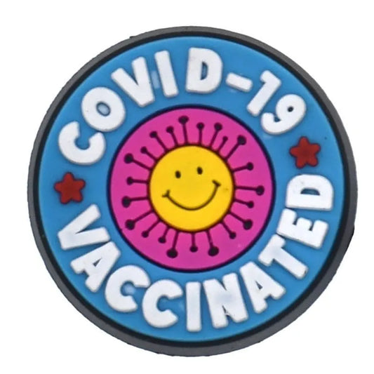 Covid 19 Smile Vaccinated Badge Medical Care Shoe Charm