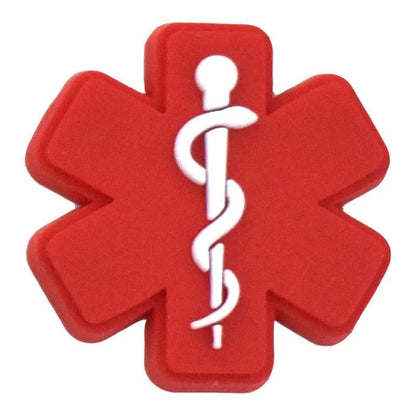 Caduceus Aid Medical Care Shoe Charm
