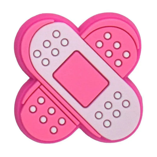 Pink Band Aid Medical Care Shoe Charm