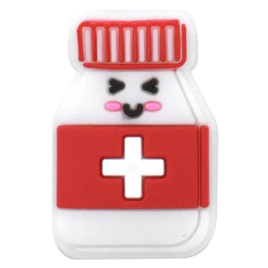 Pill Bottle Medical Care Shoe Charm