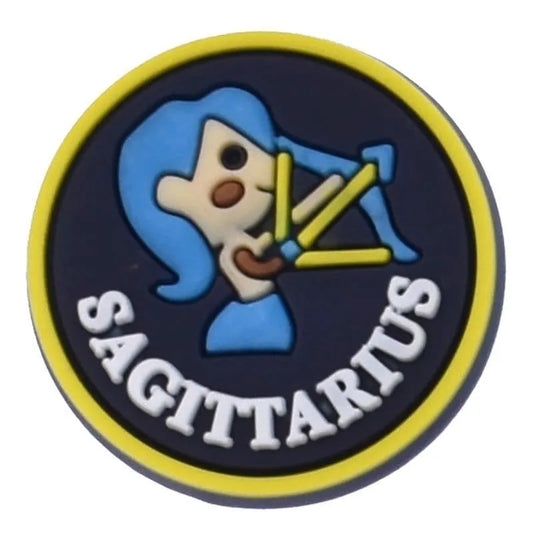Sagittarius Round Badge Sign Logo Astrology Shoe Charm