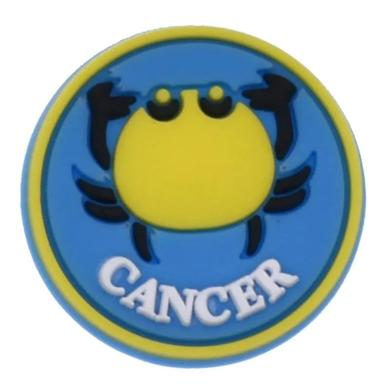 Cancer Round Badge Sign Logo Astrology Shoe Charm