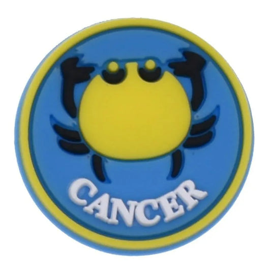 Cancer Round Badge Sign Logo Astrology Shoe Charm