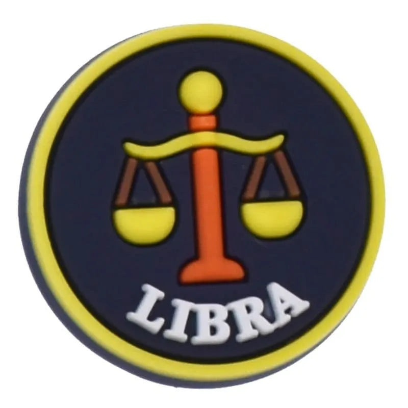 Libra Round Badge Sign Logo Astrology Shoe Charm
