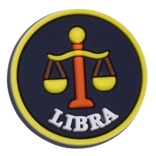 Libra Round Badge Sign Logo Astrology Shoe Charm