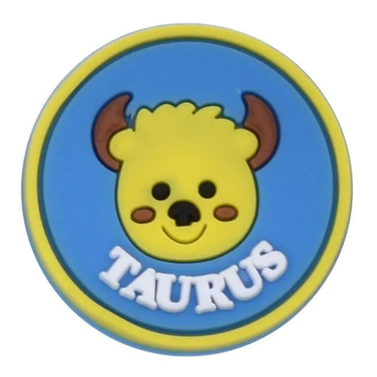 Tauras Round Badge Sign Logo Astrology Shoe Charm