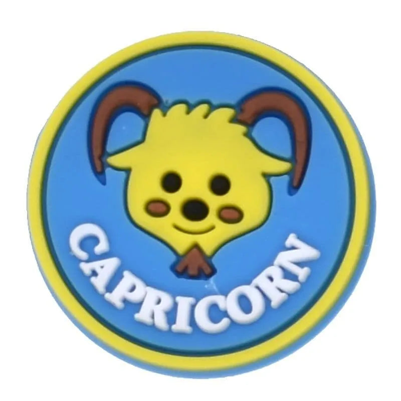 Capricorn Round Badge Sign Logo Astrology Shoe Charm