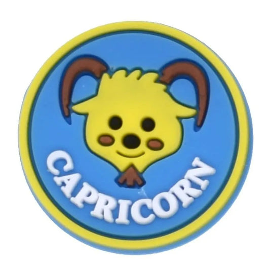 Capricorn Round Badge Sign Logo Astrology Shoe Charm