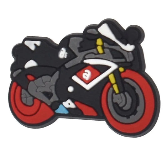 Motorbike Red Wheels Shoe Charm