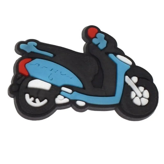 Motor Scooter Blue Shoe Charm