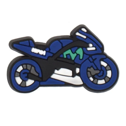 Motorbike Blue Paint Shoe Charm